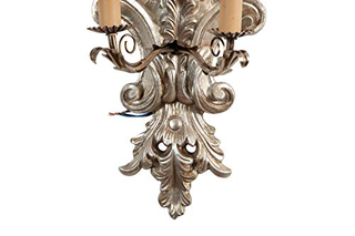 Lampada Applique Shabby in legno e ferro finitura