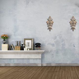 Lampada Applique Shabby in legno e ferro finitura