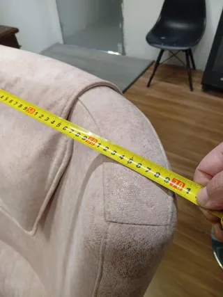 Sillón tela beige/rosa