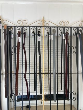 Lote 3 cinturones piel Zara marrones