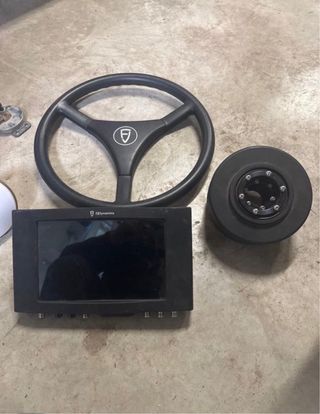 Volante y pantalla GPS