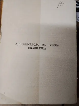 Libro Apresentação da Poesia Brasileira - Manuel B