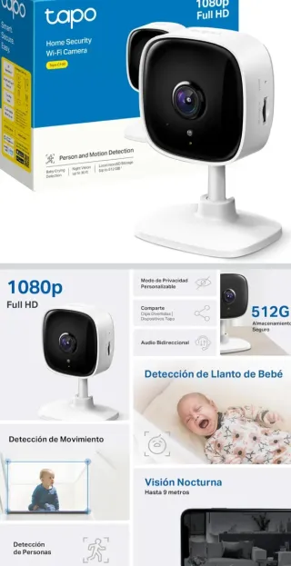 Cámara Vigilancia Hogar Tapo C100 Full HD