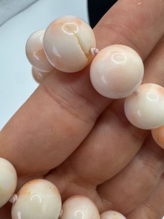 Set collana corallo rosa e braccialetto