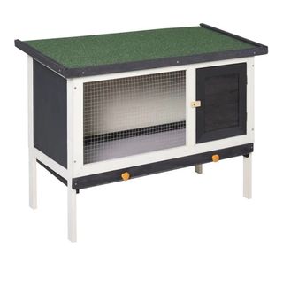 Casa para conejo/cobaya gris y blanco