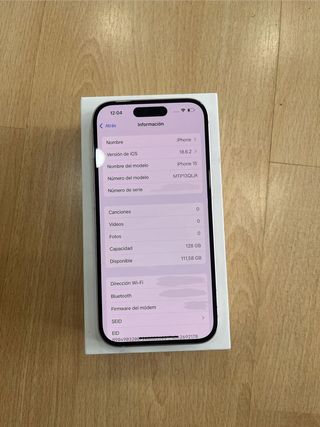 IPHONE 15 128GB ROSA OCASION+FACTURA