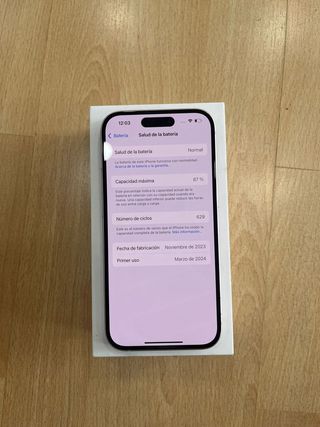 IPHONE 15 128GB ROSA OCASION+FACTURA
