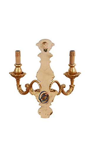 Lampada Applique Shabby in legno e ferro finitura