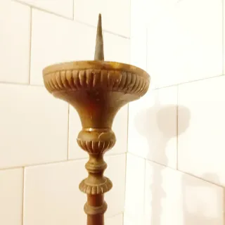 Candelabro Iglesia Bronce Siglo XIX