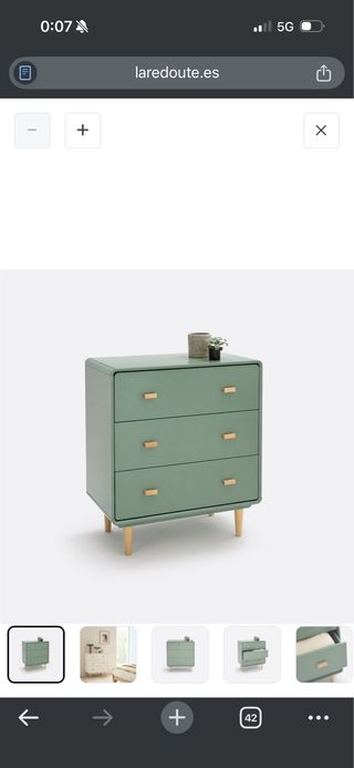 Cómoda infantil 3 cajones madera y cama evolutiva