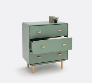 Cómoda infantil 3 cajones madera y cama evolutiva