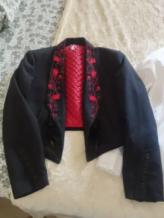 Traje de Flamenco Negro y Rojo mujer
