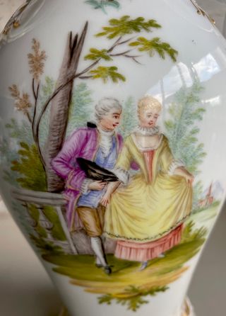 Vaso Sèvres Porcellana Sec. XXIX Oro Bianco