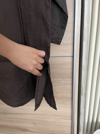 Camicia 100% Lino Marrone