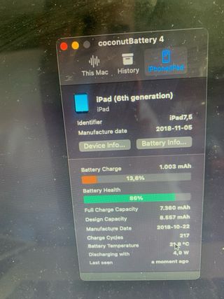 iPad 6ª Gen 32GB Oro Sin cable