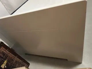 Cuna-cama con colchón blanca 140x70 madera