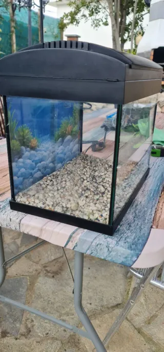 Acuario 20L Negro y Transparente Marca Hailea