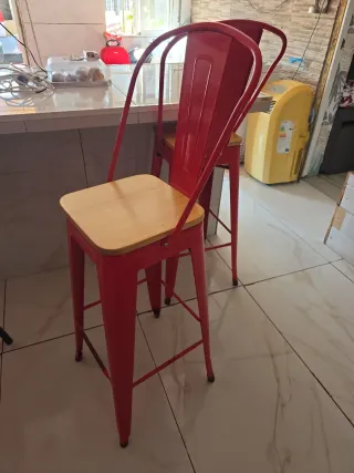 Sillas Altas Metálicas Estilo Industrial