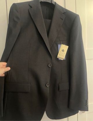 Traje El Corte Inglés Negro Gris Marengo