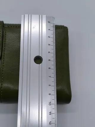 Cartera mujer verde con cremallera doble