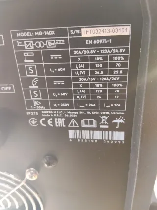 Soldadora Dnipro-M MG-140DX 4000W Semiautomatica