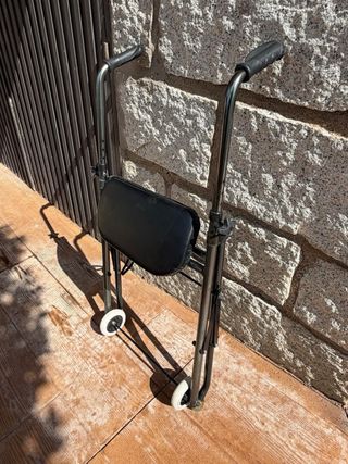 Andador con asiento y ruedas