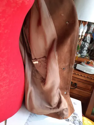 Giacca 3/4 in camoscio marrone