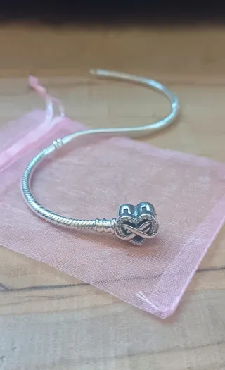 Pulsera para charms | Corazón amor Infinito