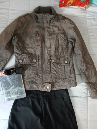 Chaqueta M y pantalón t.36 cargo mujer