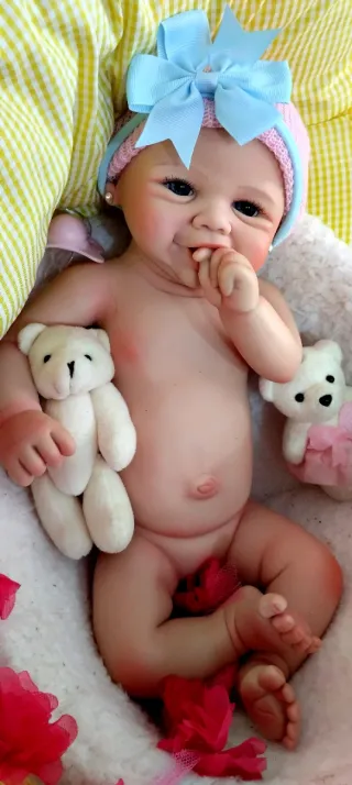 Bebé Reborn Silicona Completa 44cm