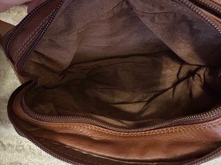 Marsupio in vero cuoio marrone