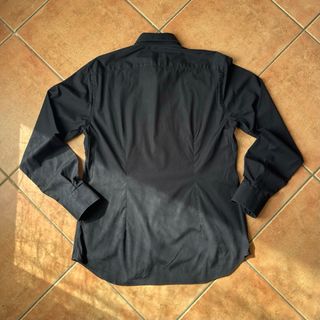 Camicia Xacus Nera Uomo Slim Fit Originale