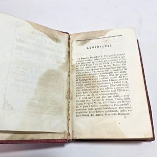 Libro Antico 1857 Uffizio B.V. Maria Rosso Oro