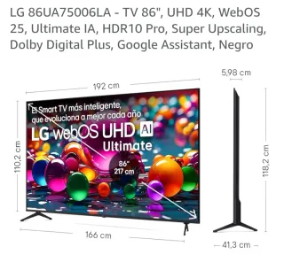 TV LG 86" nuevo en su caja precio negociable.