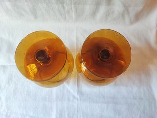 2 Copas de Coñac Ambar