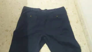 Pantalón chino algodón hombre azul