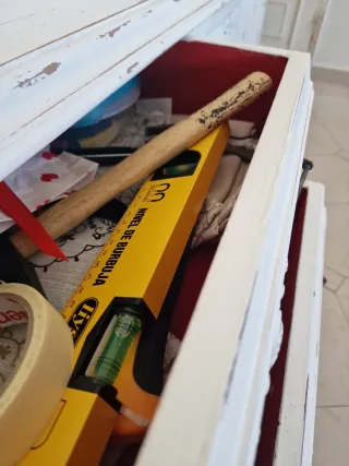 Aparador vintage blanco madera maciza