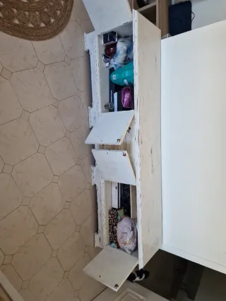 Aparador vintage blanco madera maciza