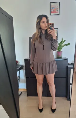 Abito tortora Intimissimi camicia lunga S
