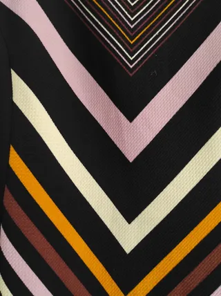 Tubino nero 80% lana righe colorate