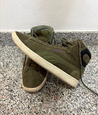 Sneakers alte Puma verdi taglia 40