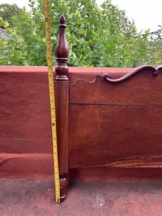 Cabecero y pie cama madera maciza 90