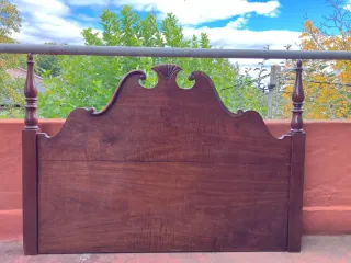 Cabecero y pie cama madera maciza 90