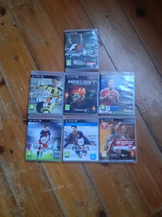 Lote 7 Juegos PS3: FIFA, F1, Minecraft, PES, Sings