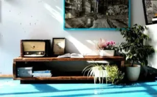 Mueble TV rústico madera maciza