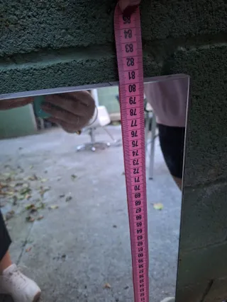 Espejo con repisa de madera