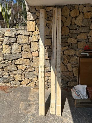 3 x Premarcos de puerta madera, nuevos