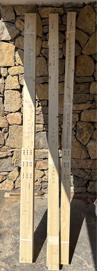 3 x Premarcos de puerta madera, nuevos
