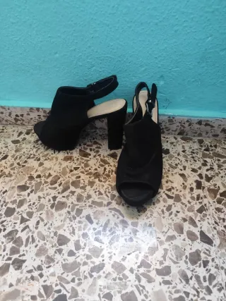 Sandalias de verano tacón negras
