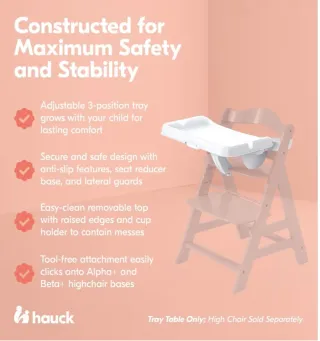 Bandeja de plástico para trona Alpha/Beta Plus